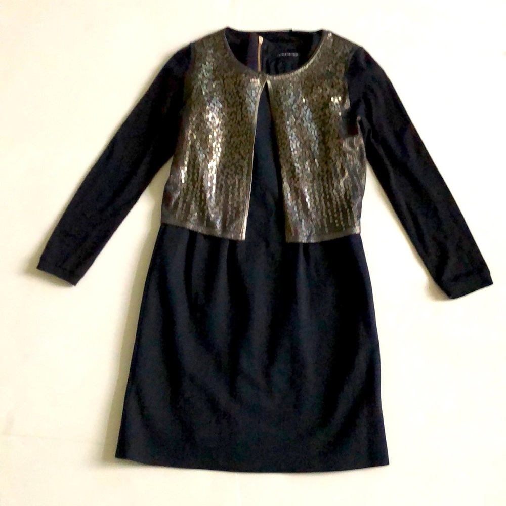 Luisa Cerano 6 Sweater & Dress suit set sequin formal Excellent Condition